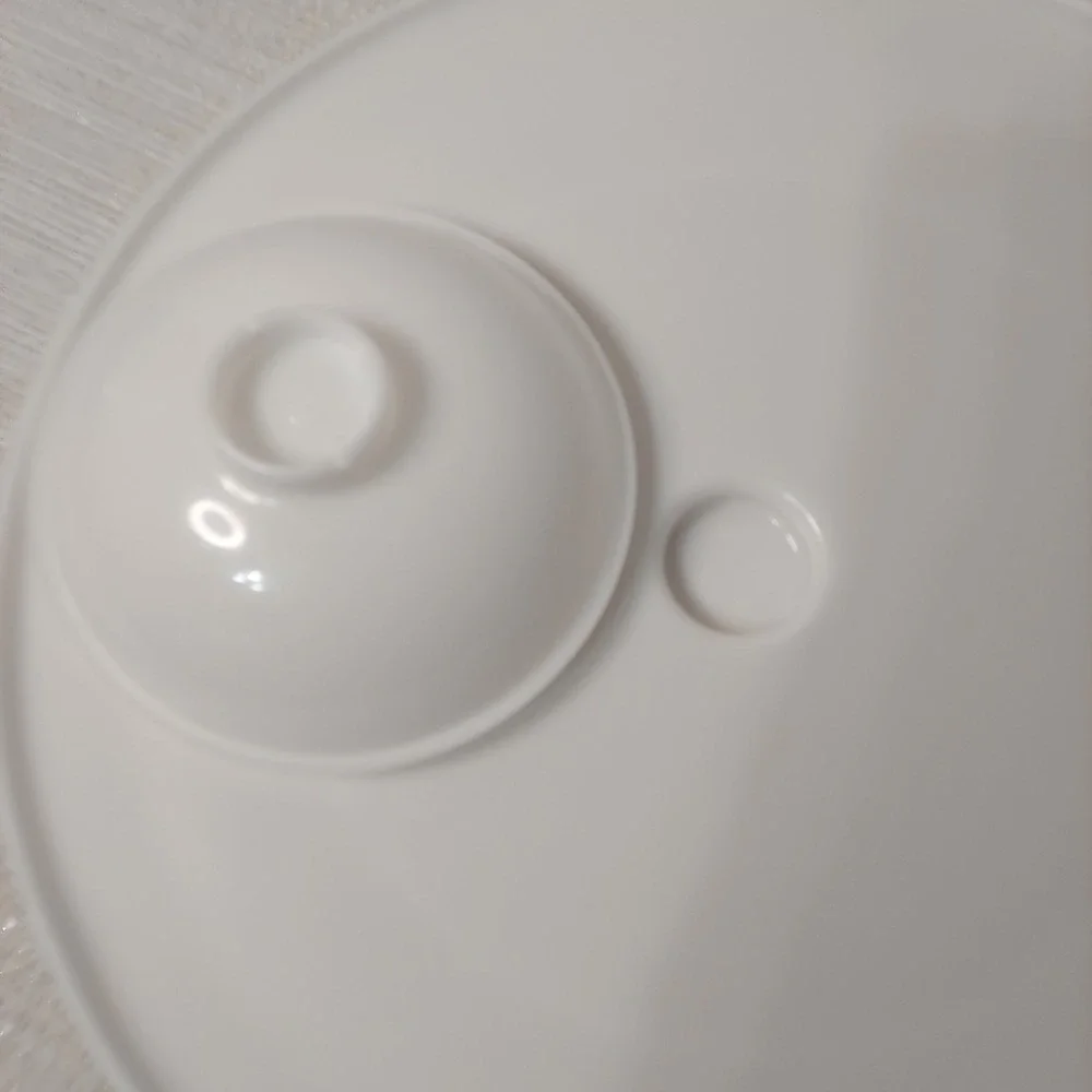 Vintage Tupperware Dip-N-Serve 1954‎ White Serving Tray Platter with Bowl, Lid